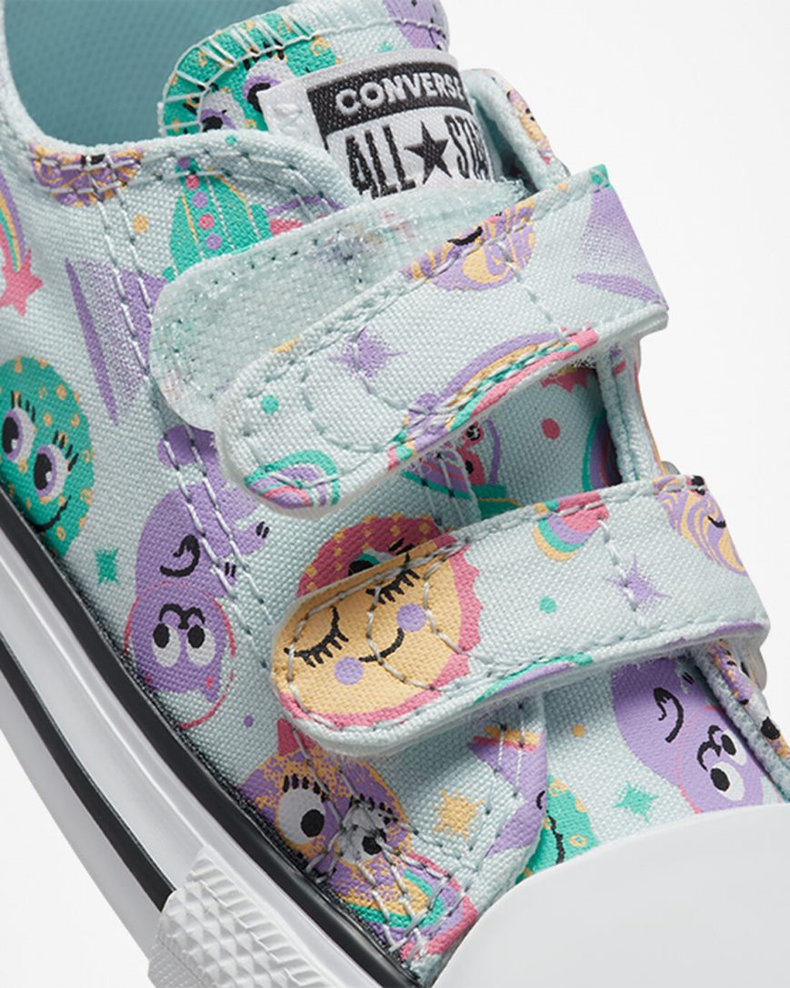 Zapatillas Bajas Converse Chuck Taylor All Star Easy-On Space Party Niña Turquesa Claro Moradas Blancas | PE 24W580